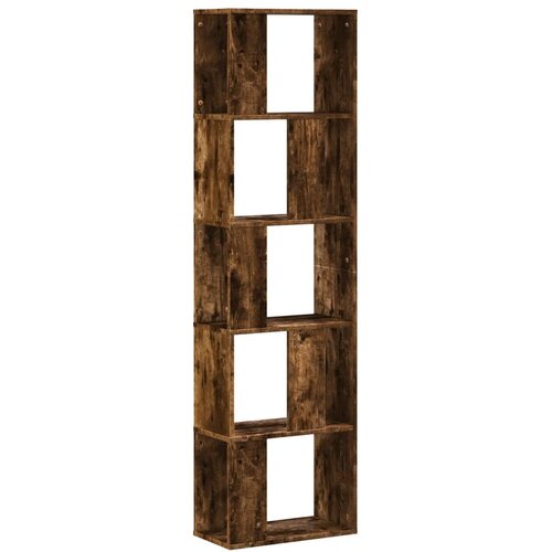 Maison Chic Knjižna omara - Knjižni regal 5-nadstopna dimljen hrast 45x23,5x162,5 cm, (21725109) Slike