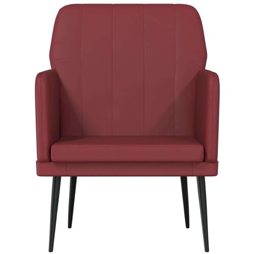  Fotelja crvena boja vina 61 x 78 x 80 cm od umjetne kože - boja crnog vina 1 Slike