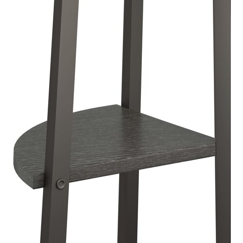  Kutna polica s 4 razine crna 45,5 x 31,5 x 150 cm Slike