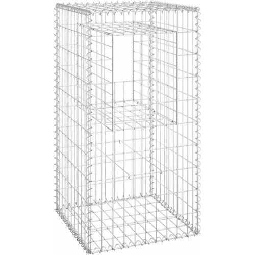 Gabionske stupne ko&amp;scaron;are 2 kom 50 x 50 x 100 cm željezne Slike