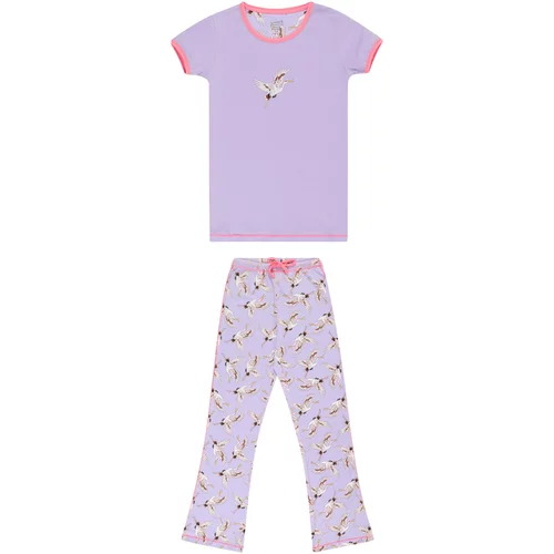 Claesen's Pižama rjava / lila / roza / bela