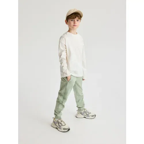 Reserved - BOYS` TROUSERS - bljedozeleno