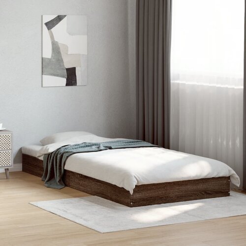 Furnova Posteljni okvir brez vzmetnice hrast 90x200 cm inženirski les, (21940405) Cene