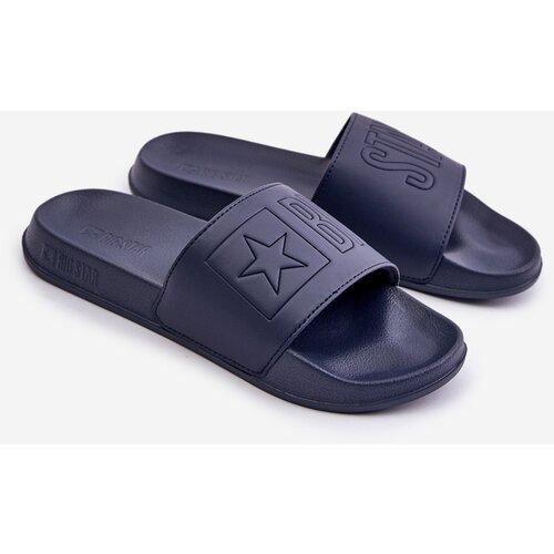 Big Star Lightweight men&amp;#039;s slippers with logo navy Slike