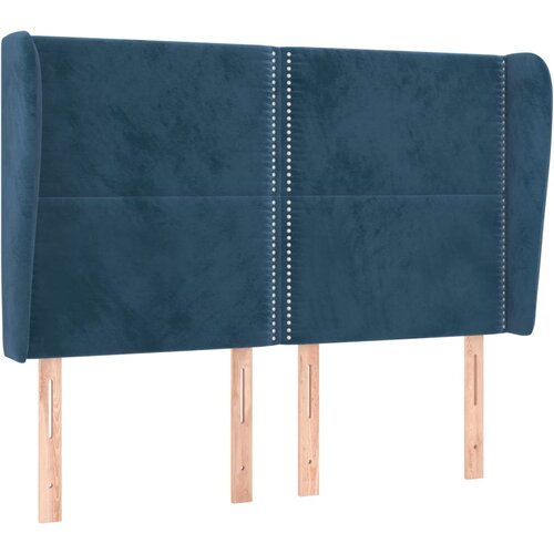Maison Chic vzglavna omarica - nočna omarica - posteljna omarica z u&amp;scaron;esi temno modra 147x23x118/128 cm žamet, (21711705) Slike