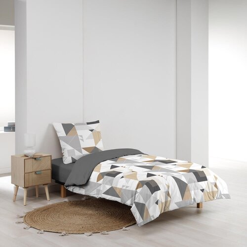 Douceur d int&amp;eacute;rieur Bela/siva enojna posteljnina iz mikrovlaken 140x200 cm Trigone &amp;ndash; Slike