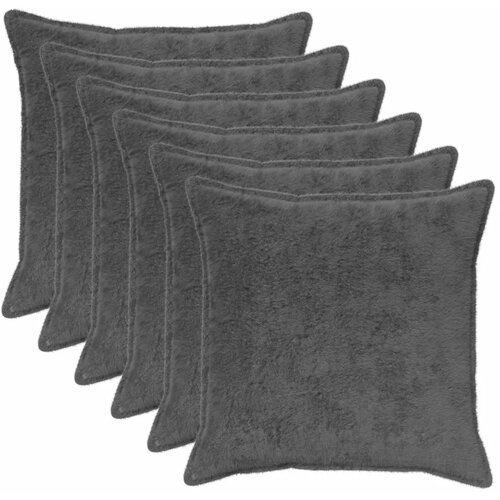  Presvlaka za jastuk 6 kom. HOUTEN Tamnosiva 60 x 60 cm - Tamnosiva 60 x 60 cm 6 Cijene