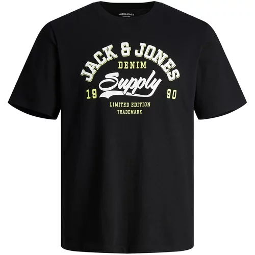 Jack & Jones Majica rumena / črna / bela
