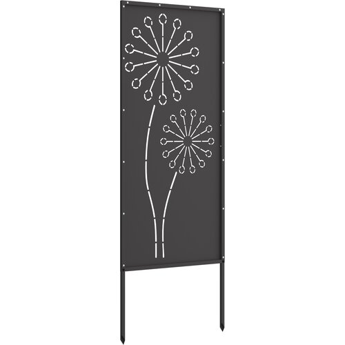  Privatnost u vrtu Crna 50 x 140 cm Hladno valjana čelična Slike