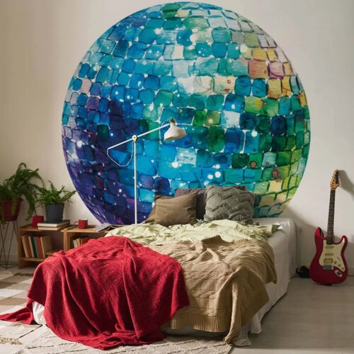  Okrugla fototapeta - Turquoise disco ball 230x230 Cijene
