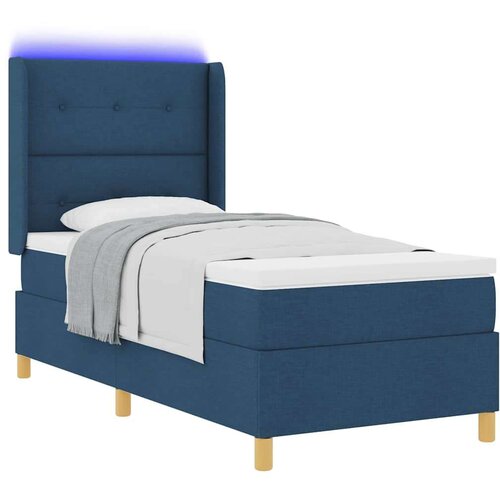 Box spring krevet s madracem Plava 140 x 200 cm tkanina Slike