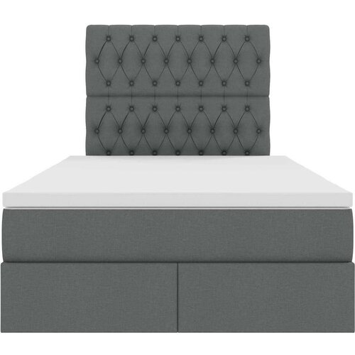  Krevet s od storage Tamno siva 120 x 200 cm Lažna koža Slike