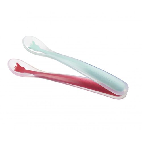 Sophie La Girafe Vulli Silicone Spoons žličica za djecu Red/ Blue 4m+ 2 kom Cijene