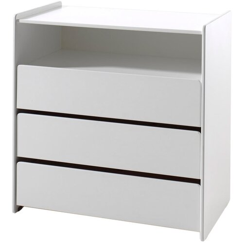 Vipack Bela nizka otro&amp;scaron;ka komoda iz masivnega bora s previjalnim pultom 90x106 cm KIDDY &amp;ndash; Slike