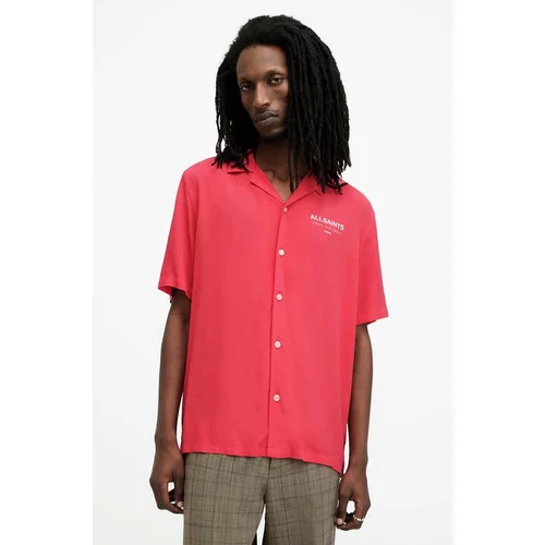 AllSaints Košulja za muškarce, boja: narančasta, regular
