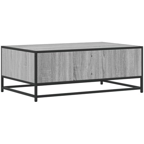  Stolić za kavu siva boja hrasta 90x57x35 cm od drva i metala Slike