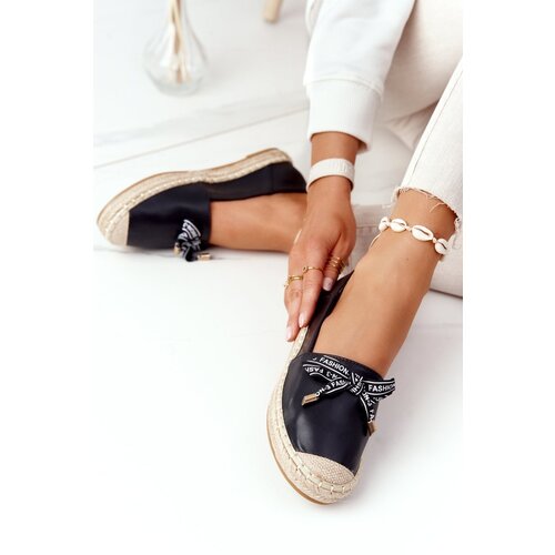Kesi Espadrilles on straw sole S.Barski black Slike