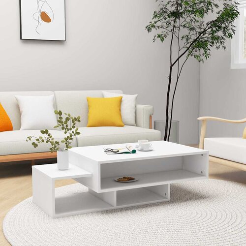  Stolić za kavu bijeli 105 x 55 x 32 cm od konstruiranog drva Cene