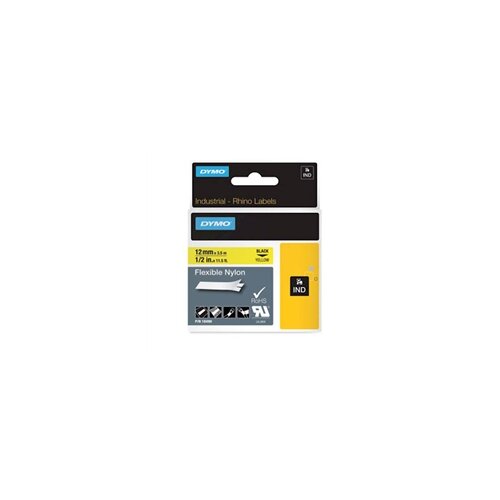 Dymo Traka Rhino Nylon 18490, 12 mm / 3.5 m (crna/žuta), original Cijene