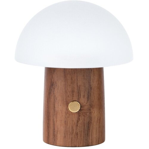 Gingko LED namizna svetilka v beli in temni naravni barvi (vi&amp;scaron;ina 7 cm) Alice Mushroom &amp;ndash; Slike