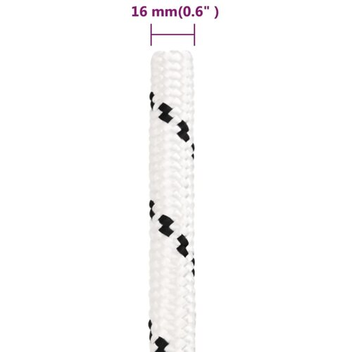  Vi&amp;scaron;enamjensko univerzalno uže 16 mm 50 m Bijela Poliester - Bijela 16 mm 50 m Slike