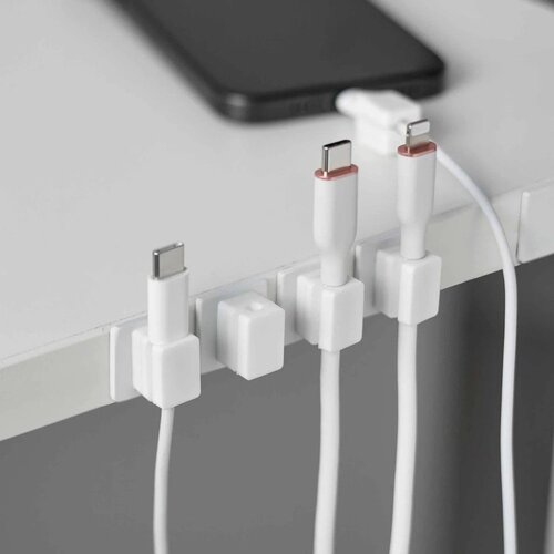 YAMAZAKI Beli kovinski organizatorji v kompletu 5 ks za kable Smart &amp;ndash; Slike