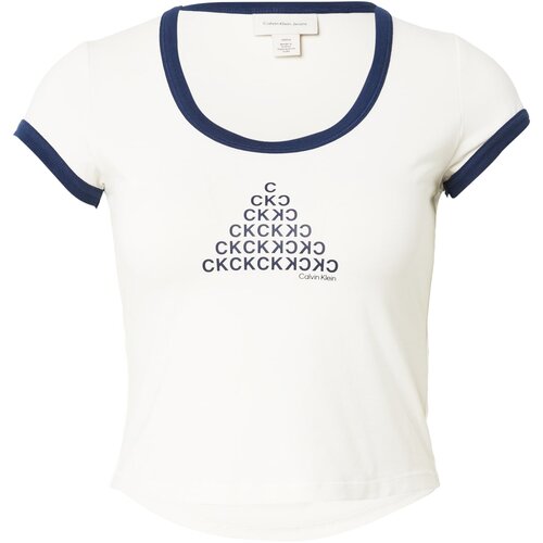 Calvin Klein Jeans Majica svetlo bež / marine Slike