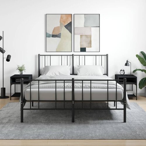  Noćni ormarići 2 kom crni 40 x 41 x 50 cm od konstruiranog drva Cijene