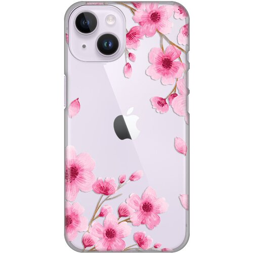 Silikonska maska za iPhone 14 6.1 Rose flowers Print Skin providna Slike