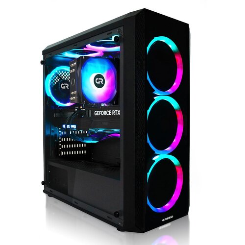 GREED MK2 Intel LITE - Gaming PC / namizni računalnik - Intel Core i7 12700F + Radeon RX 9060 - 4,9 GHZ - 32 GB DDR4 - 512GB SSD - WLAN - Win11 Pro, (5000338496) Cene