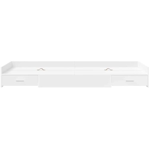  Krevetna konstrukcija Bijelo 75 x 190 cm Konstruirano drvo Slike