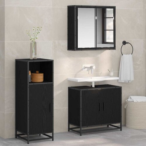  Set namje&scaron;taja za kupaonicu Crni hrast 35 x 37,5 x 100 cm Cijene