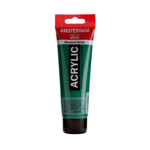 Amsterdam, akrilna boja, permanent green deep, 619, 120ml ( 680619 ) Slike
