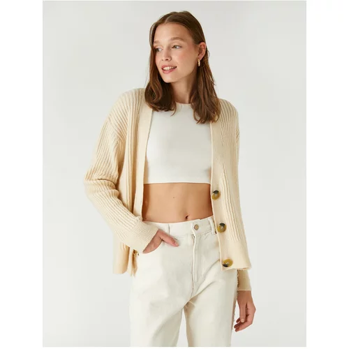 Koton Cardigan - Beige - Relaxed fit