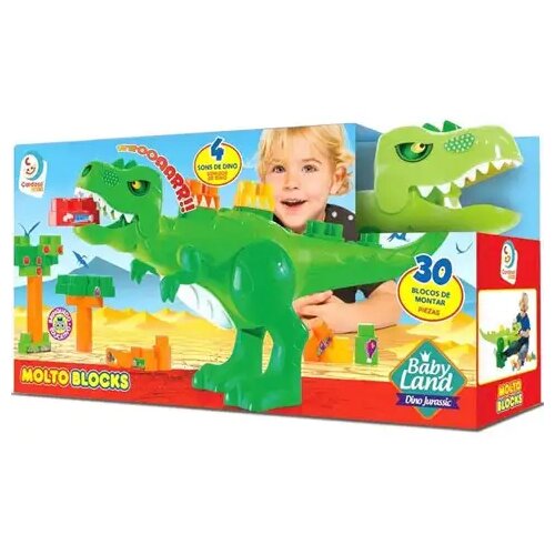 MOLTO Molto: Blocks 30-delni set gradbenih kock dinozaver Cene