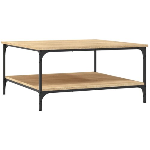 Maison Chic Klubska mizica - kavna mizica - Nizka mizica sonoma hrast 80x80x40 cm konstruiran les, (21752431) Slike