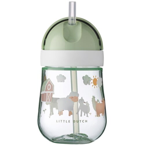 Mepal Bijela/svijetlo zelena dječja šalica od tritana 300 ml Little farm – Cijene