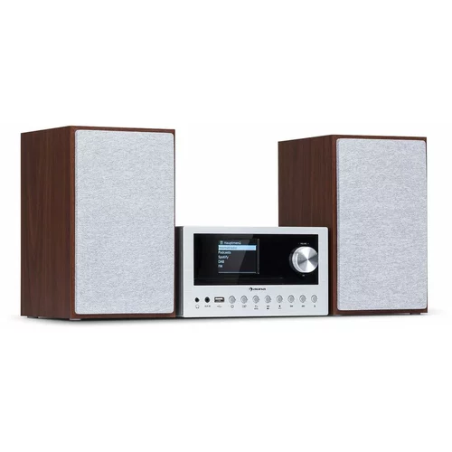 Auna Connect System stereo sustav, 40 W max. Internet / DAB + / FM radio, CD player, Srebro