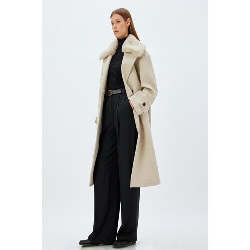 Koton Ecru Women&amp;#039;s Coat Slike