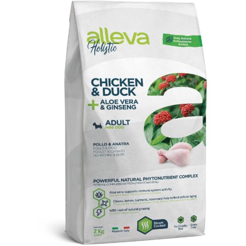 Alleva holistic adult chicken and duck mini 12 kg Cene