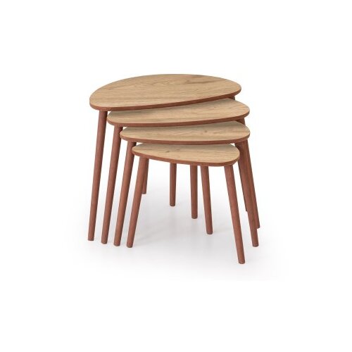 Hanah home Set stolova od 4 dela Nora Hrast Slike