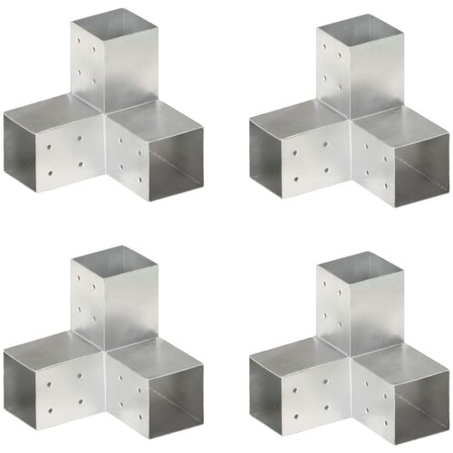 vidaXL Spojniki za stebre 4 kosi Y oblike pocinkana kovina 81x81 mm Cene