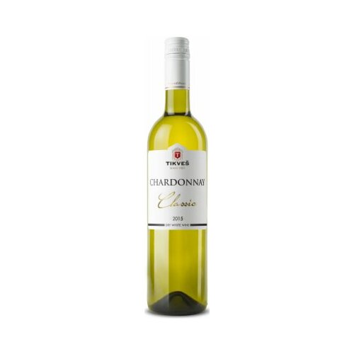 Tikveš chardonnay classic belo vino 750ml flaša Slike