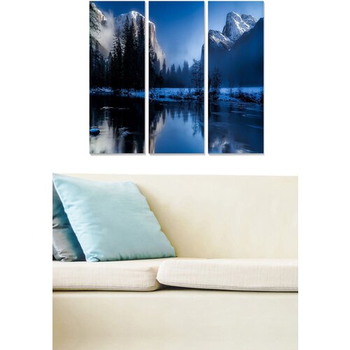 Wallity MDF1581879 multicolor decorative mdf painting (3 pieces) Cene