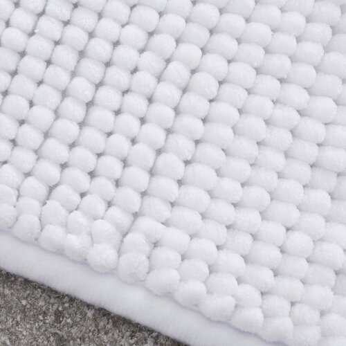 Catherine Lansfield Bijela kupaonska prostirka 50x80 cm Bobble &amp;ndash; Slike