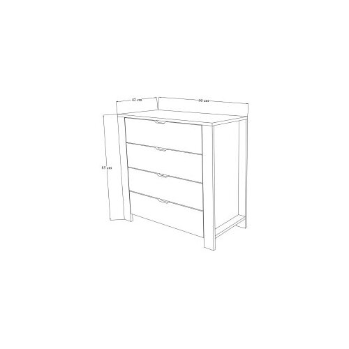 Hanah home komoda duru 1600 31 white Slike