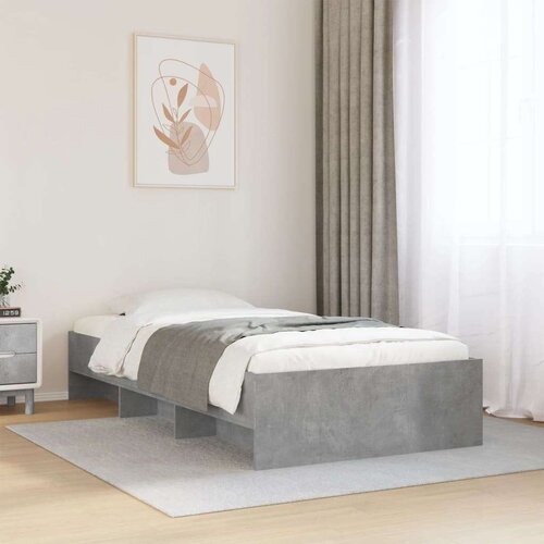 VidaXL Okvir kreveta boja betona 90x200 cm od konstruiranog drva Slike