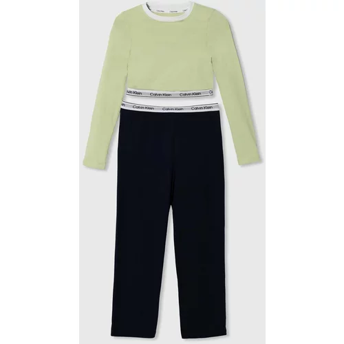 Calvin Klein Underwear Dječja pidžama boja: zelena, bez uzorka