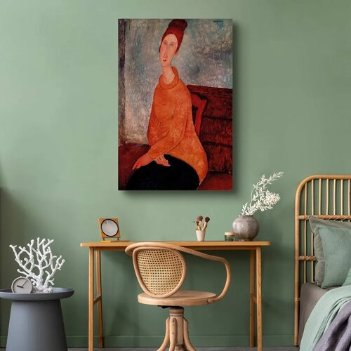  Slika - Amedeo Modigliani &amp;ndash; Jeanne Hebuterne in a Yellow Sweater 40x60 Premium Print Slike