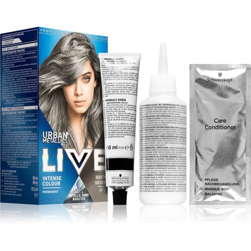 Schwarzkopf LIVE Urban Metallics permanentna barva za lase odtenek U72 Dusty Silver Slike